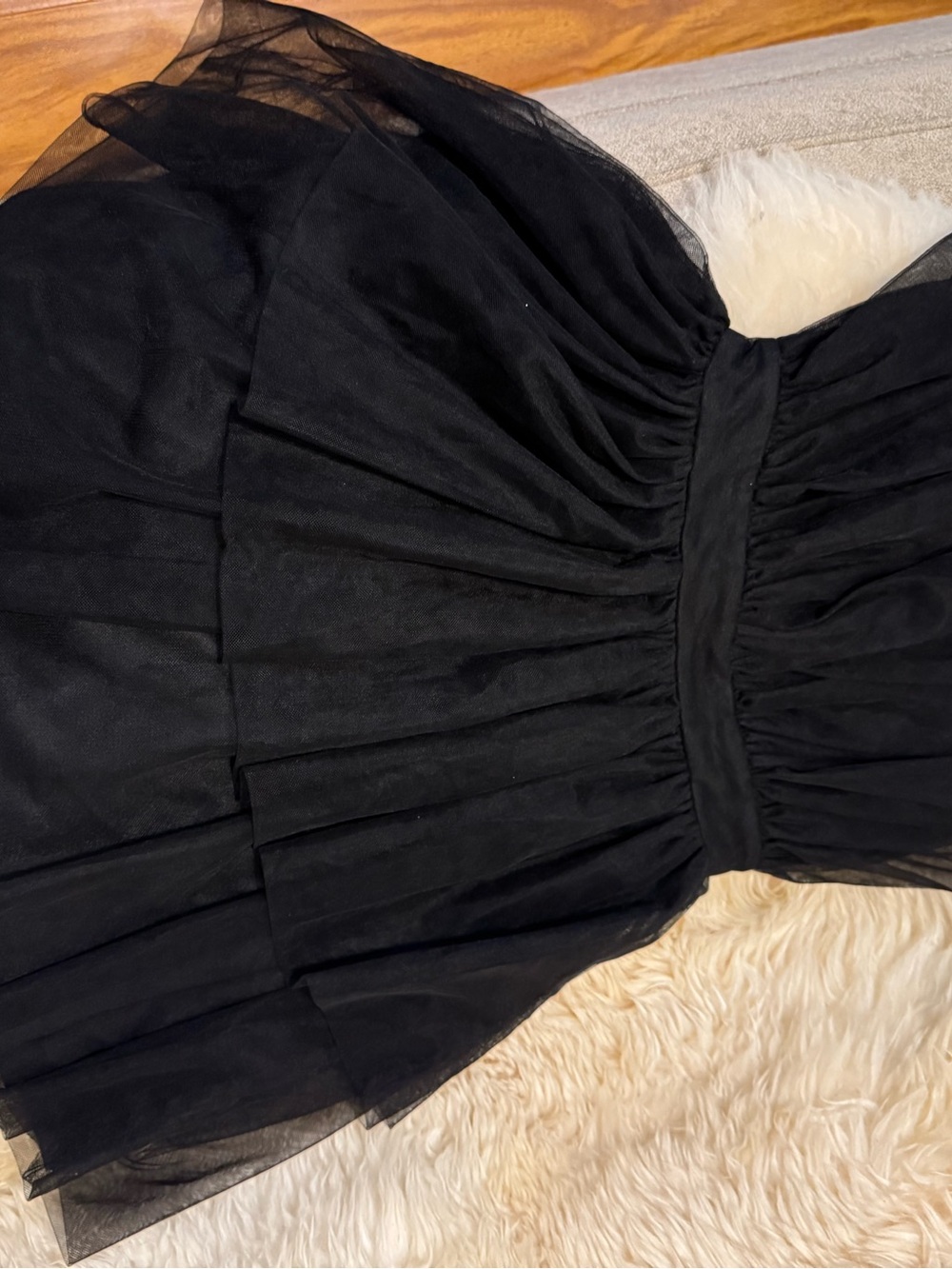 Blue Blush Black Tulle Strapless Party Dress Size M NWT - Picture 6 of 7